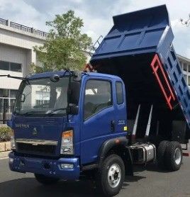 2 Fahrgäste Yunnei Motor Sinotruk HOMAN 4*2 Mini Tipper Dump Truck 8-12 Tonnen Leichtwagen