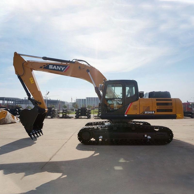 SANY SY245H 24 Tonnen gebrauchtes Bagger-Crawler in der Fertigungsanlage mit gelber Farbe
