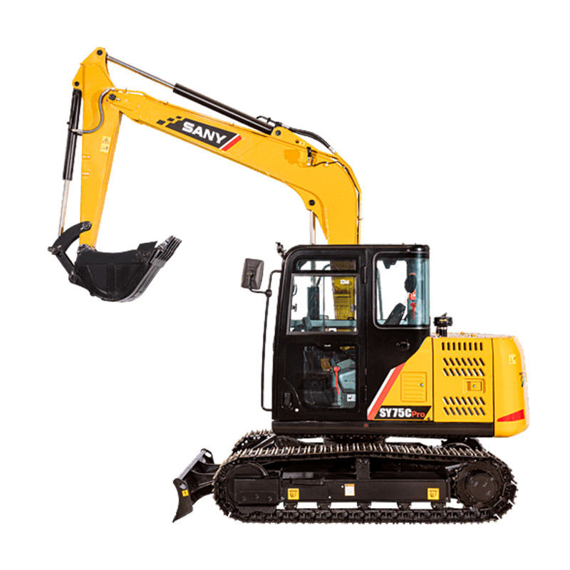 Höchstgräberradius 6240 SANY SY75C Pro 7 Tonnen Hydraulischer Crawler Gebraucht kleiner Bagger