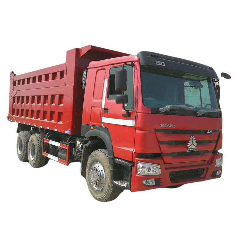 HOWO 6x4 371 PS 30 Tonnen Red Tipper Truck Dump Truck mit WEICHAI Motor und 3 Passagiere