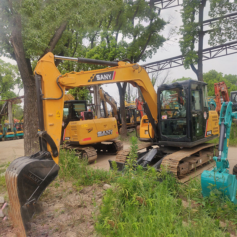 7.5 Tonnen Crawler Bagger verwendet Sany SY75C Bagger mit ISUZU Motor und andere Hydraulikpumpe