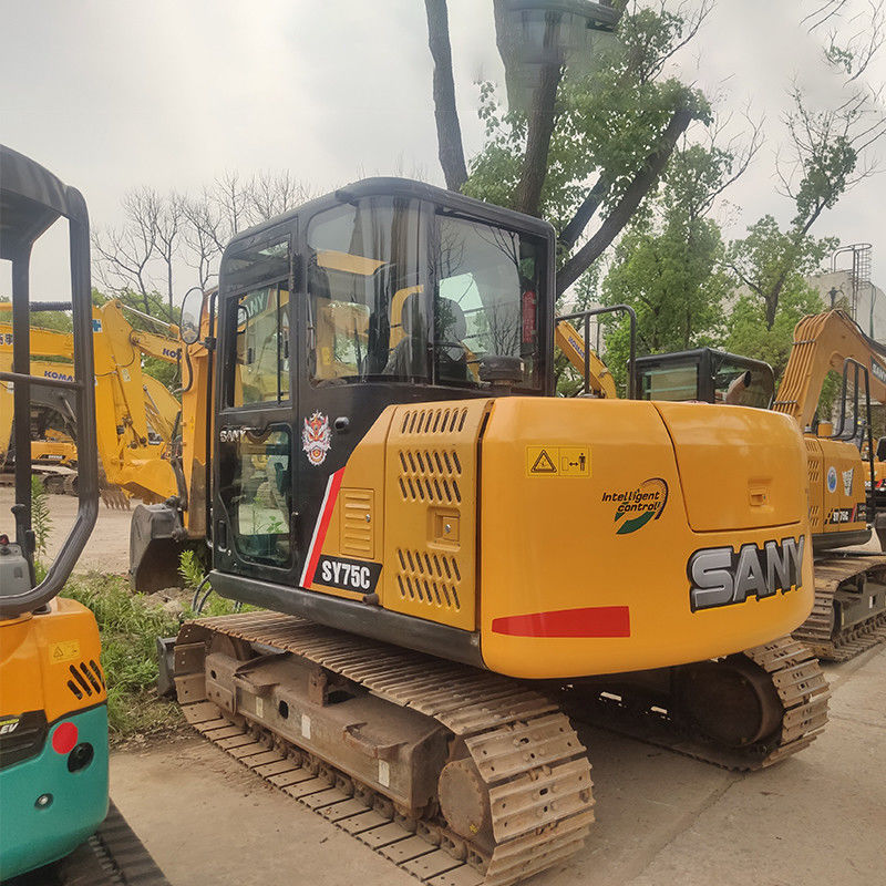 7.5 Tonnen Crawler Bagger verwendet Sany SY75C Bagger mit ISUZU Motor und andere Hydraulikpumpe