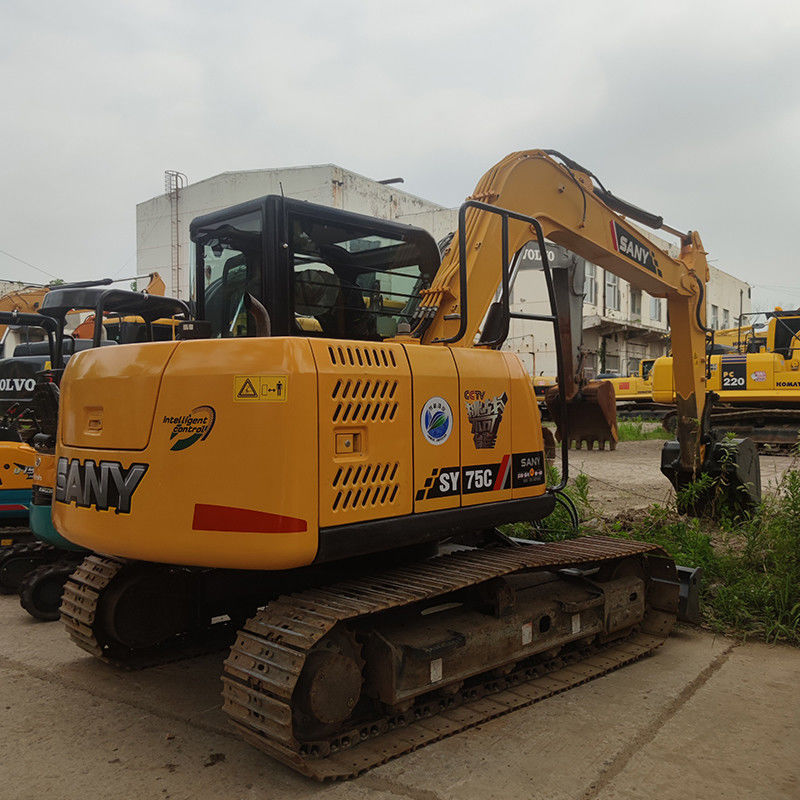 7.5 Tonnen Crawler Bagger verwendet Sany SY75C Bagger mit ISUZU Motor und andere Hydraulikpumpe