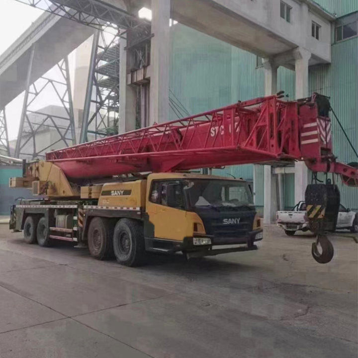 80000 kg Linksantrieb Hydraulischer Lkw-Kran 80 Tonnen STC 800 Gebraucht-Sany-Kran Lkw