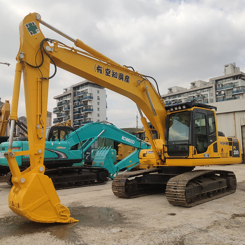 20 Tonnen Komatsu PC 200 Japan Gebraucht Bagger mit und 3,1/4,2/5,5 km/h Ganggeschwindigkeit