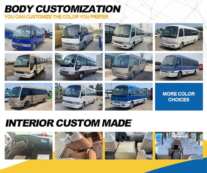 Guter Zustand 30 Sitzplätze Gebraucht Toyo ta Coaster Bus für Getriebe Typ Handbuch