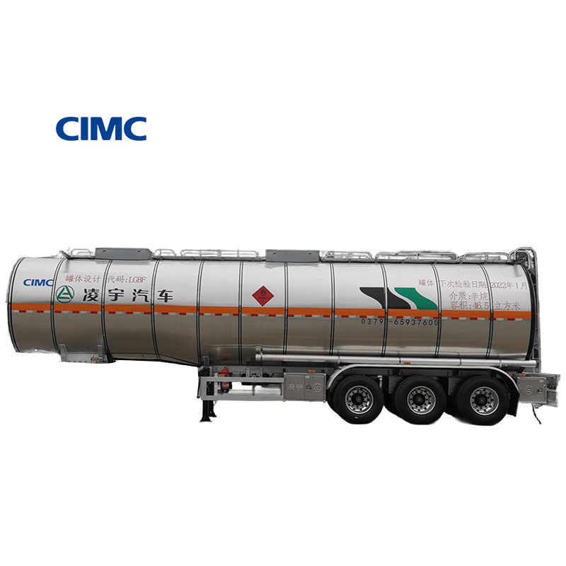 32100/31800 KG Nennlastmasse CIMC LINYU 8*4 Aluminiumlegierung Flüssigbrennstoff-Tankeranhänger