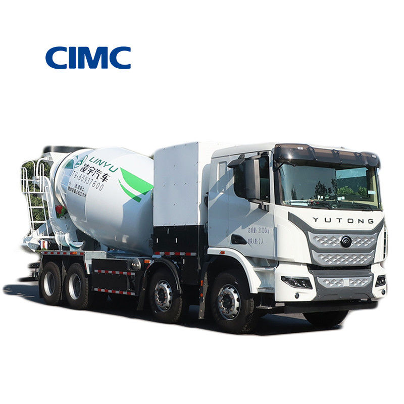 380kw CIMC LINYU 10 m3 Elektrische 8x4 selbstladende mobile Betonmischer für das Mischen