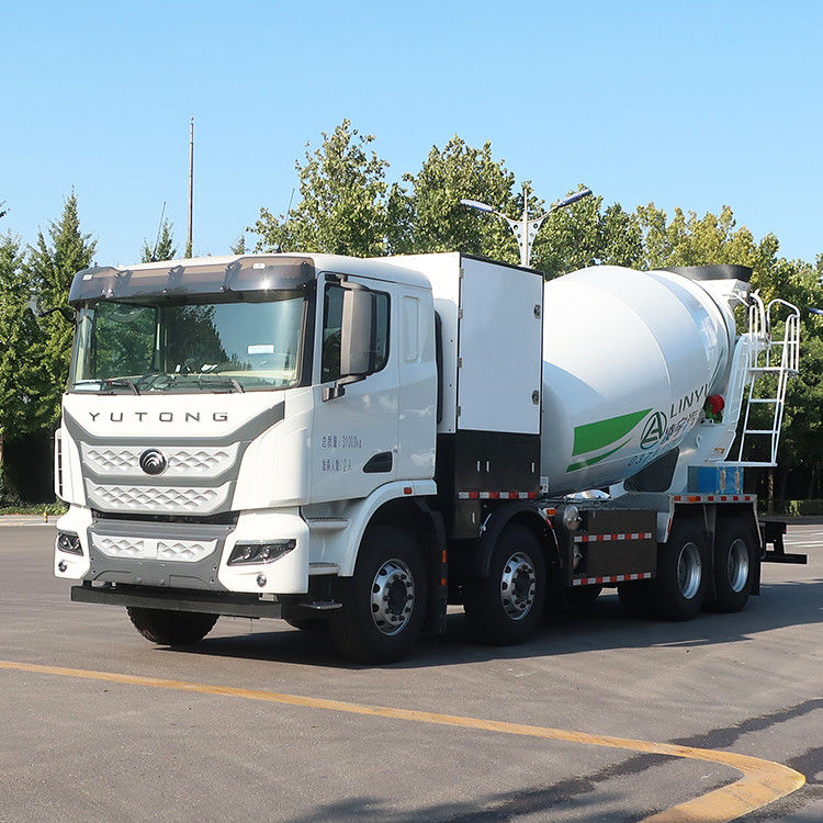 380kw CIMC LINYU 10 m3 Elektrische 8x4 selbstladende mobile Betonmischer für das Mischen